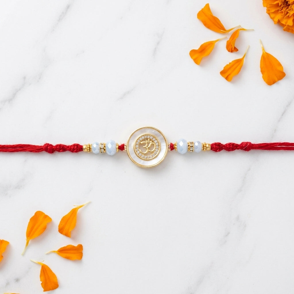 Om Mother of Pearl and Rakhi