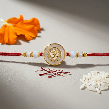 Om Mother of Pearl and Rakhi