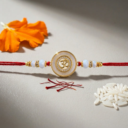 Om Mother of Pearl and Rakhi