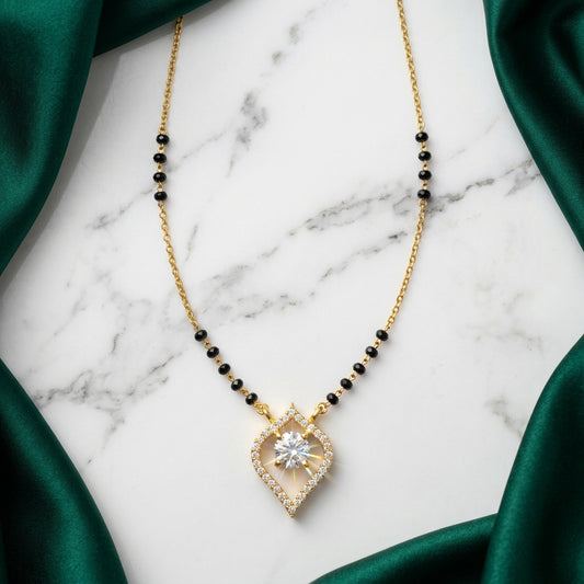 Sparkling Teardrop Diamond Mangalsutra for Women