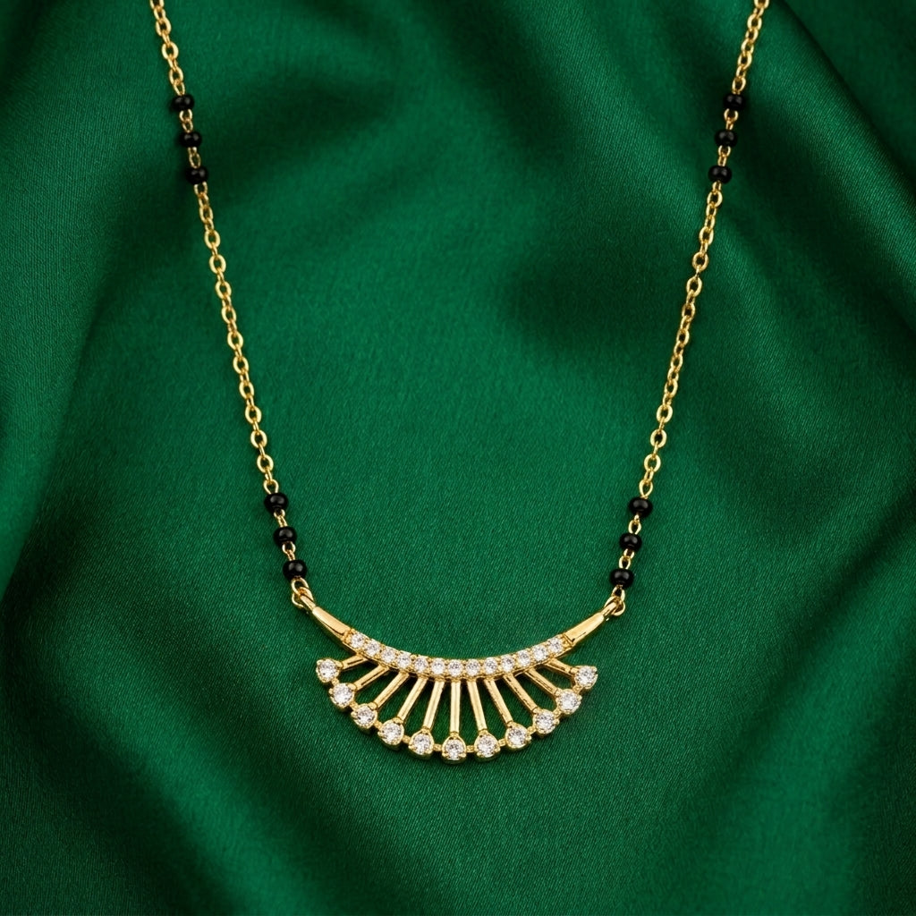 Sunburst Diamond Mangalsutra for Women