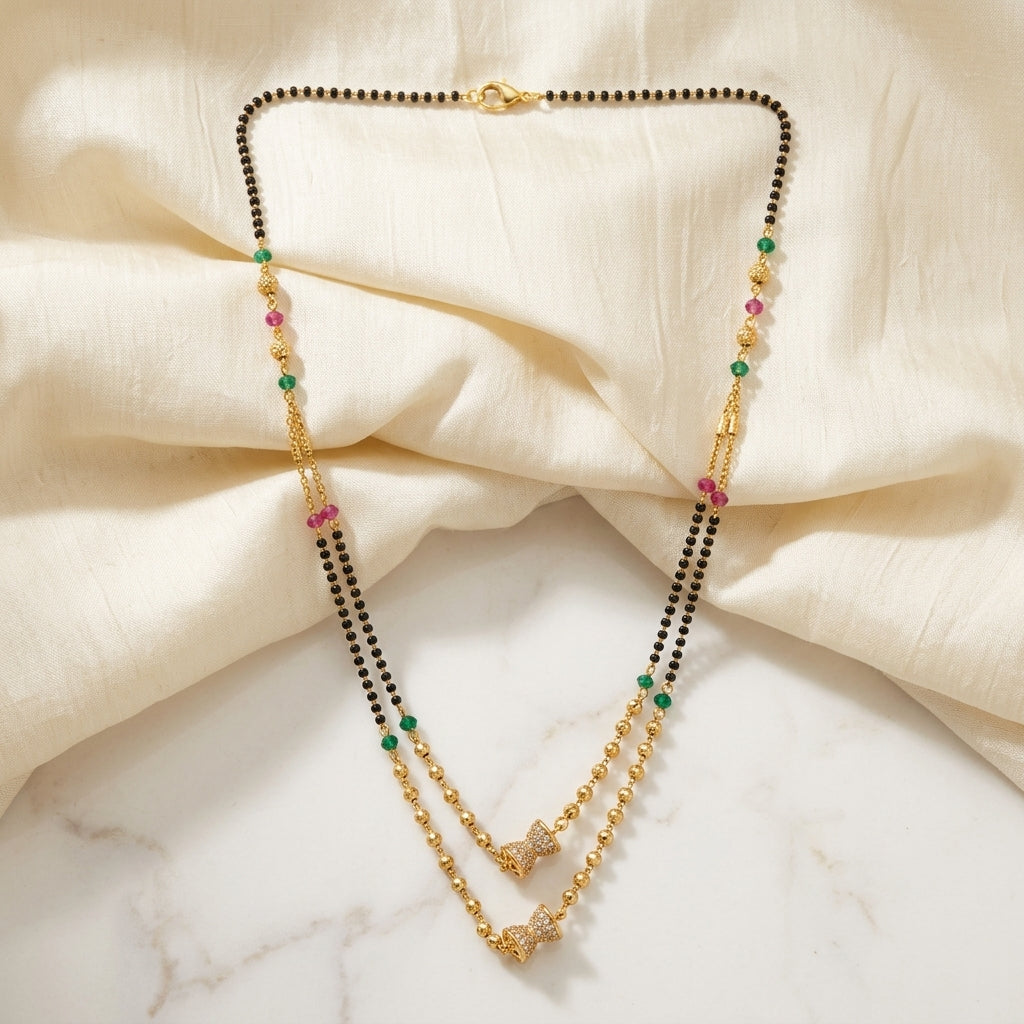 Twin Butterfly Layered Mangalsutra for Women