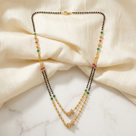 Twin Butterfly Layered Mangalsutra for Women
