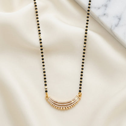 Sparkling CZ Curve Mangalsutra for Women