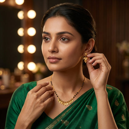 Vanya Leaf Charm Mangalsutra Set for Women