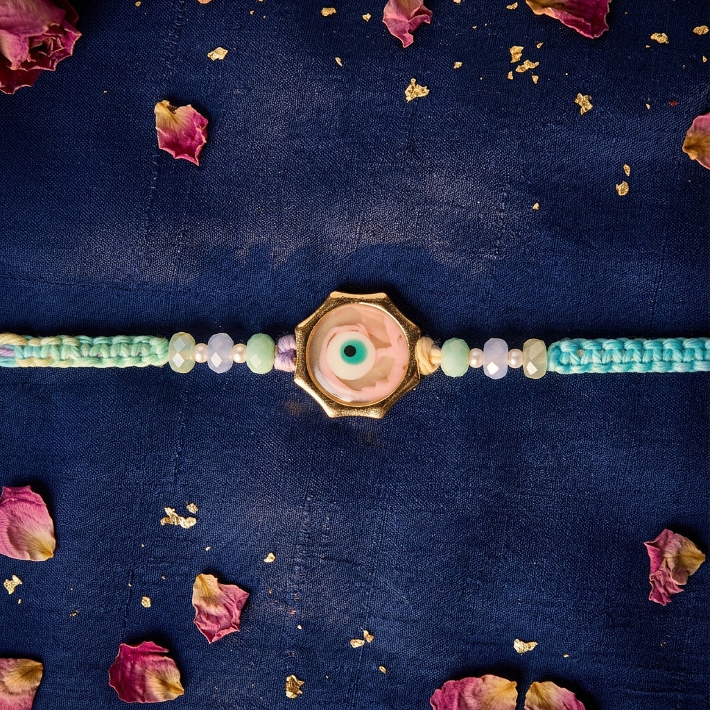 Multicolor Thread Evil Eye Rakhi