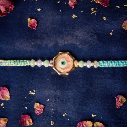 Multicolor Thread Evil Eye Rakhi
