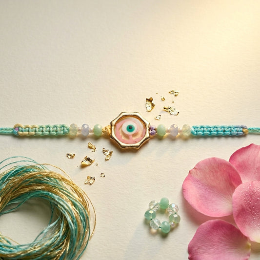 Multicolor Thread Evil Eye Rakhi