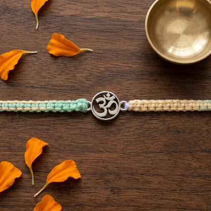3PC Boho Om Macramé Rakhi Set