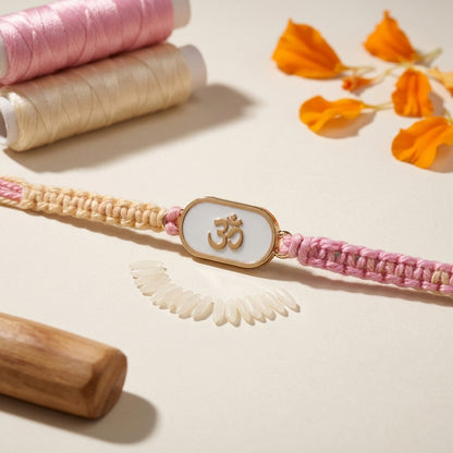 Pastel Multicolor Thread Om Rakhi
