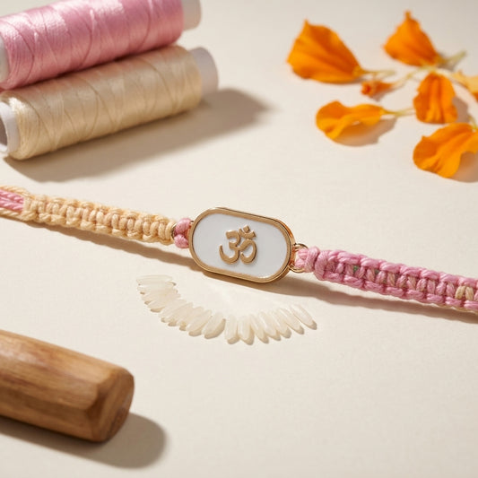 Pastel Multicolor Thread Om Rakhi