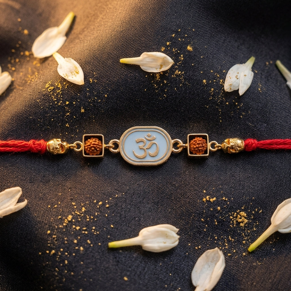 Spiritual Rudraksha Om Rakhi