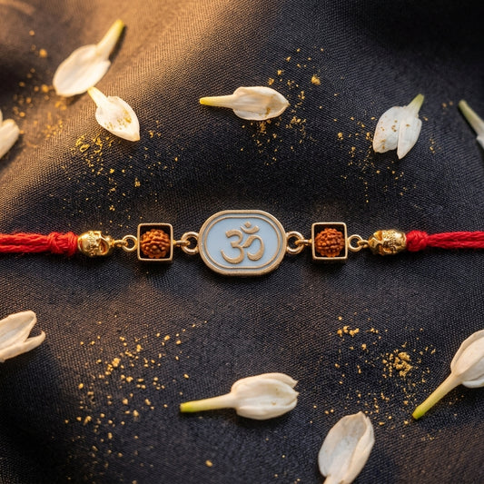 Spiritual Rudraksha Om Rakhi