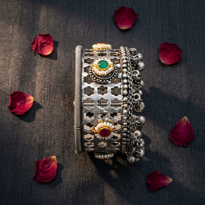 Lattice Jhumki German Silver Cuff