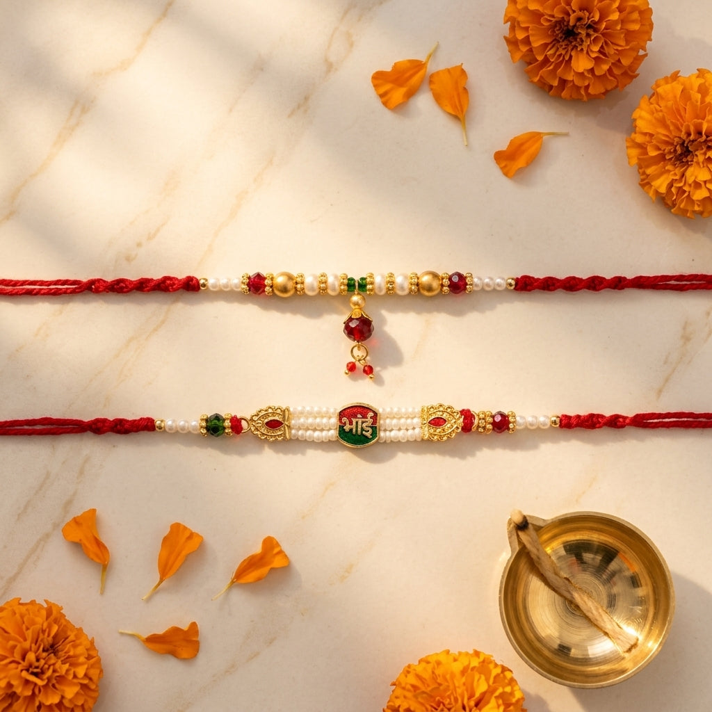 Traditional "Bhai" Designer Bhai Bhabhi Rakhi