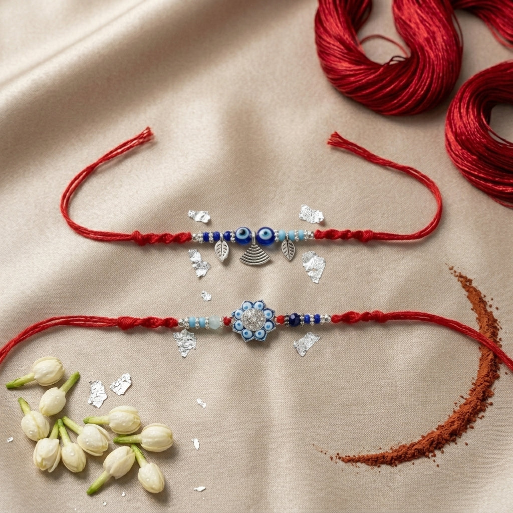 Protective Evil Eye Designer Bhai Bhabhi Rakhi