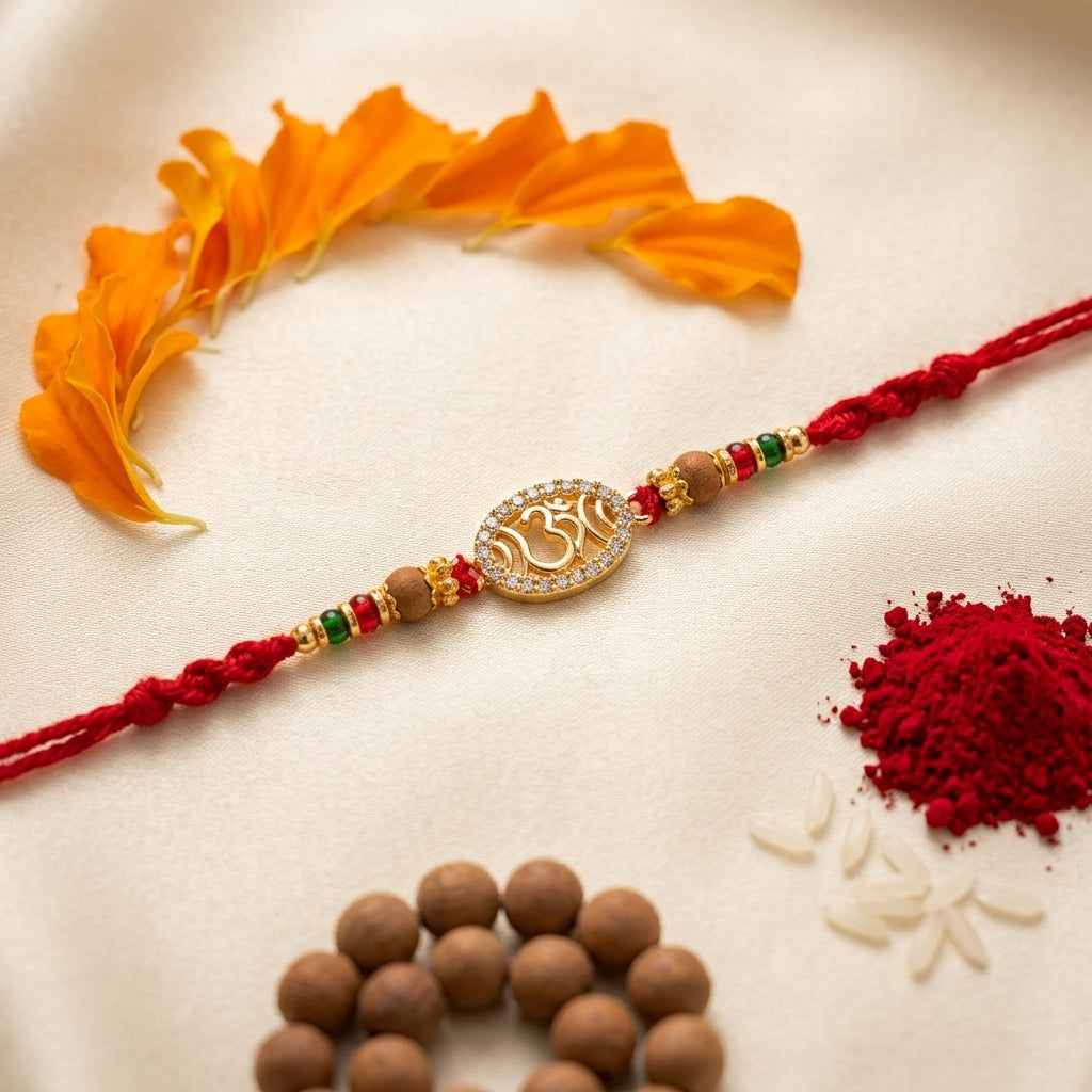 Radiant Om Designer Rakhi