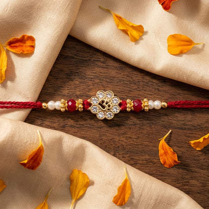 Floral Om Designer Rakhi