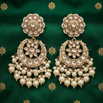 Royal Kundan \Chandbali Earrings
