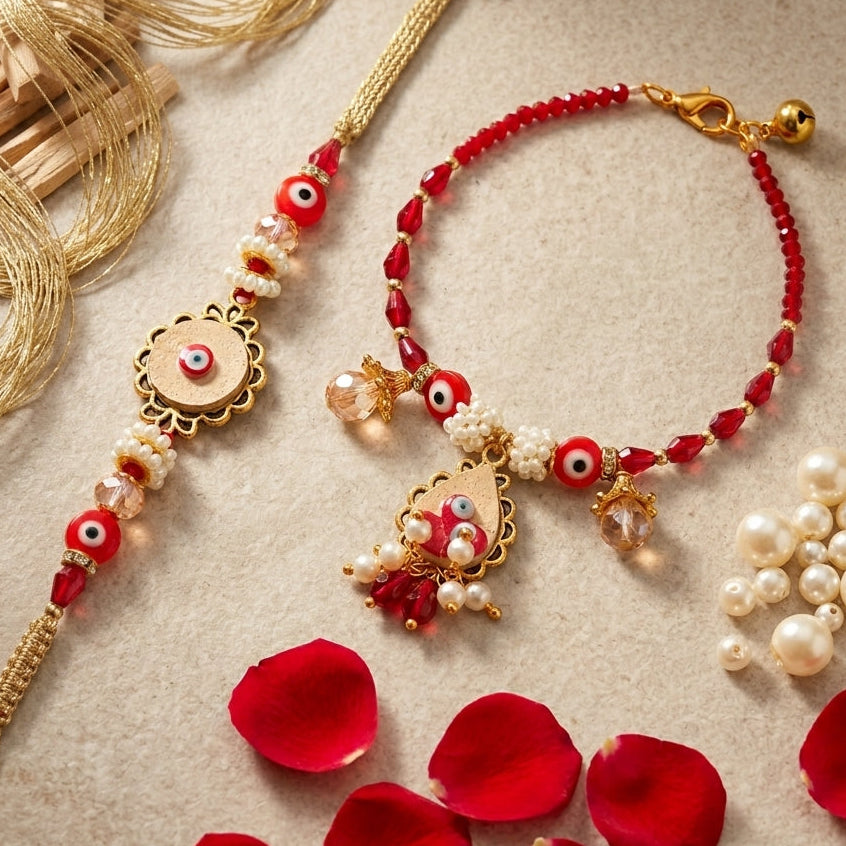 Protective Evil Eye Designer Bhai Bhabhi Rakhi