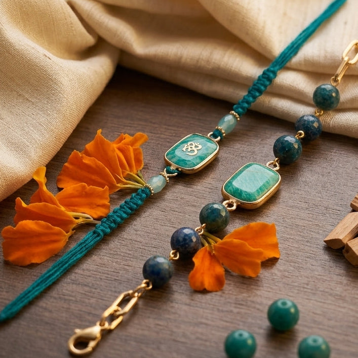 Serene Om Designer Bhai Bhabhi Rakhi