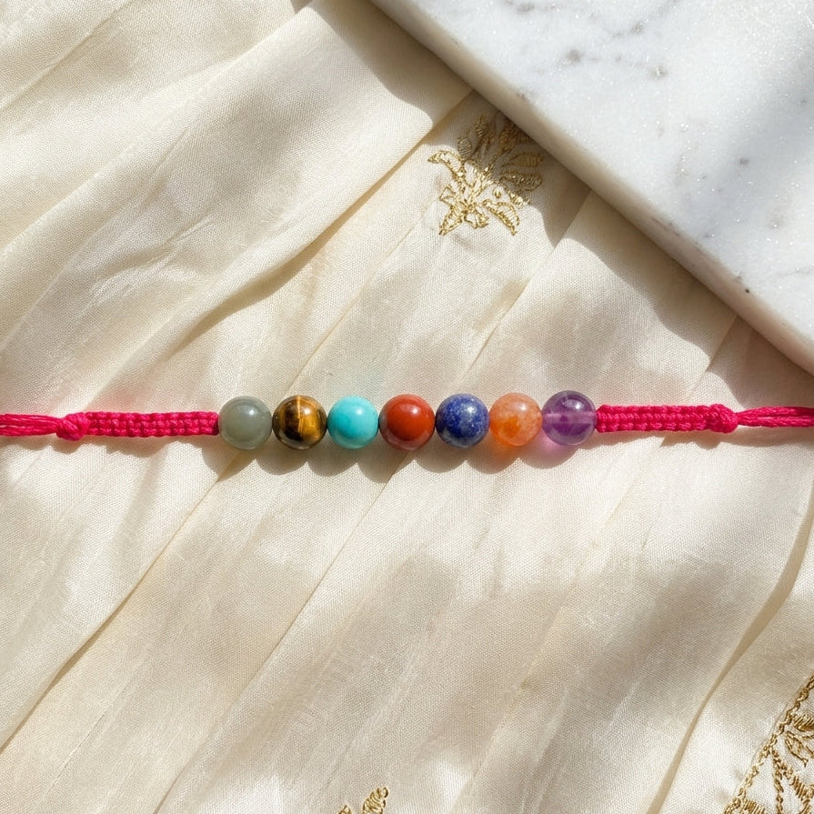 Seven Chakra Gemstone Rakhi