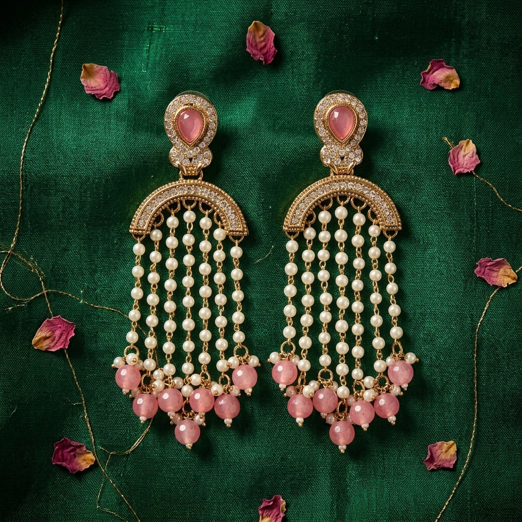 Regal Emerald Layered Earrings