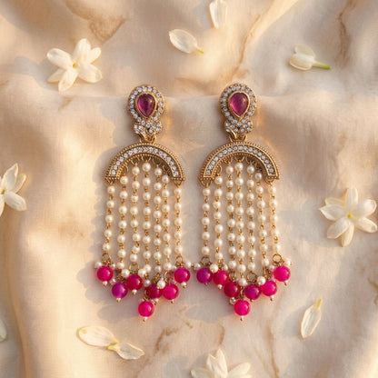 Regal Emerald Layered Earrings