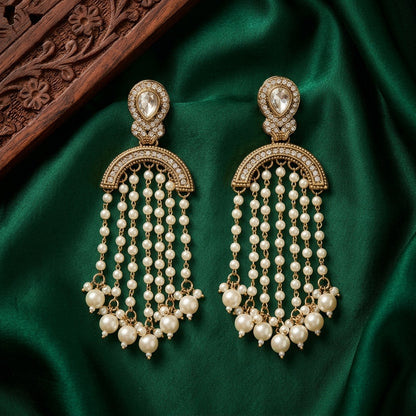 Regal Emerald Layered Earrings