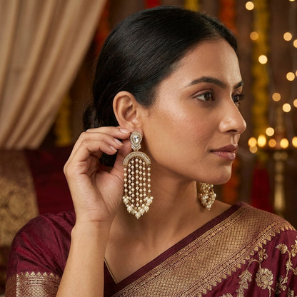 Regal Emerald Layered Earrings
