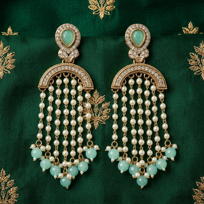 Regal Emerald Layered Earrings