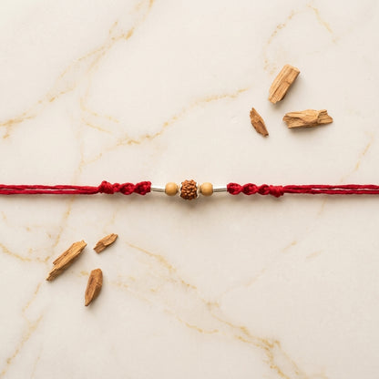 Traditional Silver-Tone Designer Rakhi