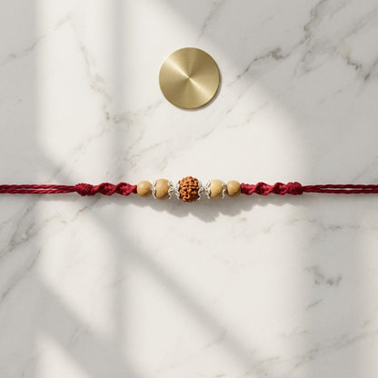 Minimalist Rudraksha Rakhi