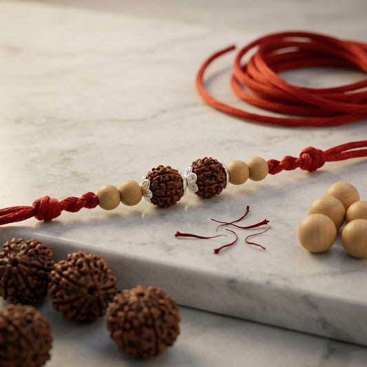 Traditional Rudraksha Designer Rakhi