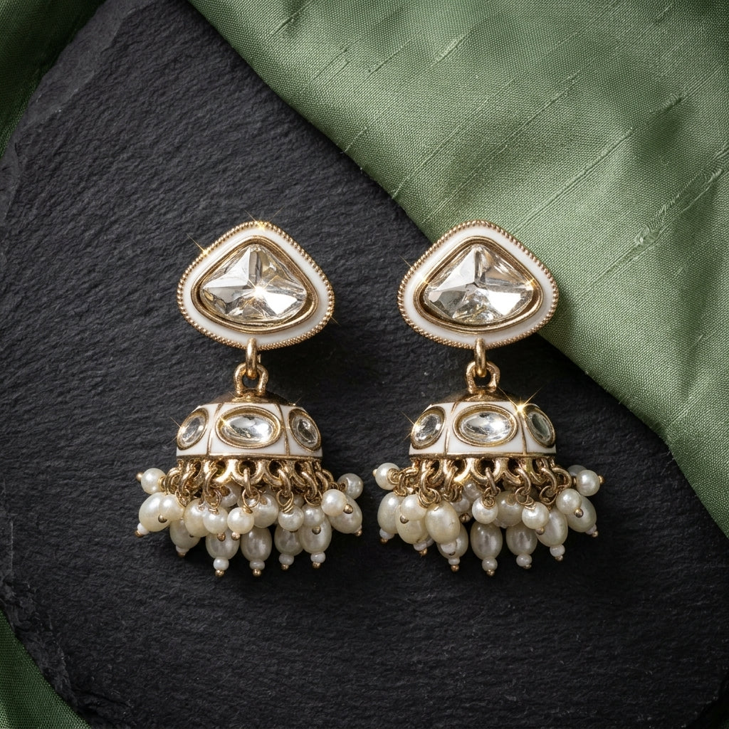 Elegant Gold Tone Chandelier Earrings