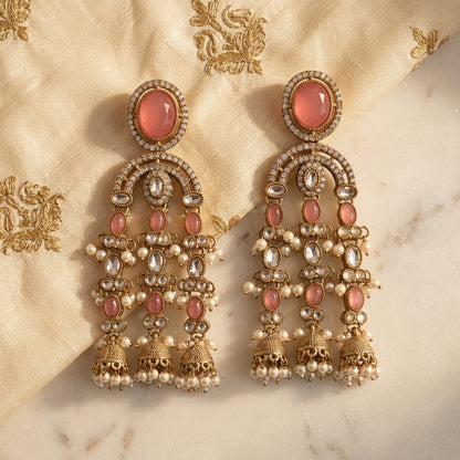 Regal Multi-Tiered Chandelier Earrings