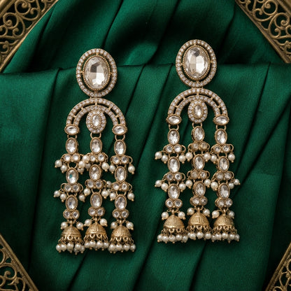 Regal Multi-Tiered Chandelier Earrings