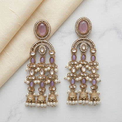 Regal Multi-Tiered Chandelier Earrings
