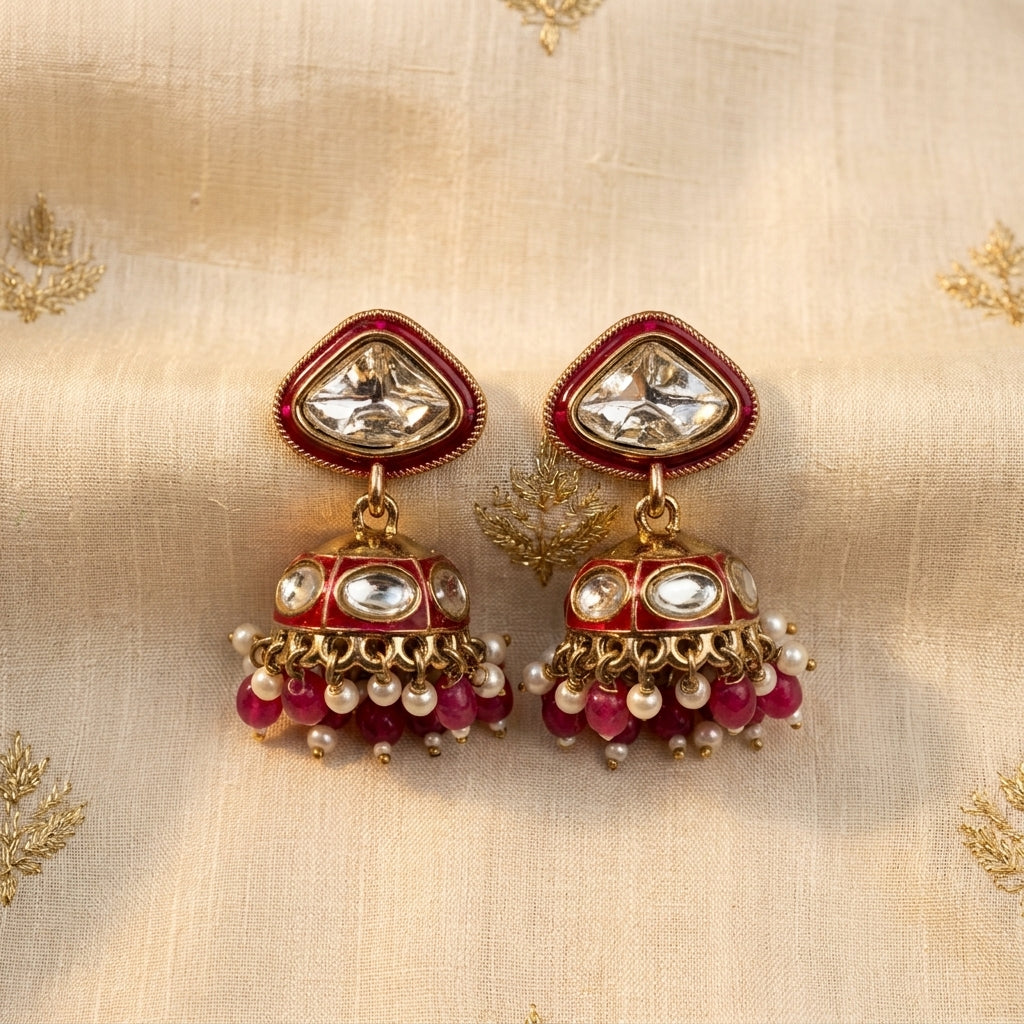 Elegant Gold Tone Chandelier Earrings