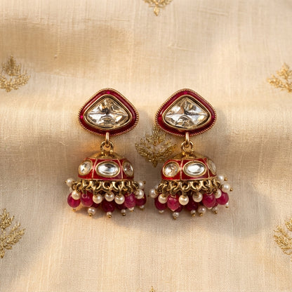 Elegant Gold Tone Chandelier Earrings