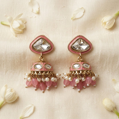 Elegant Gold Tone Chandelier Earrings