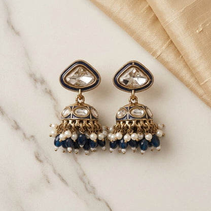 Elegant Gold Tone Chandelier Earrings
