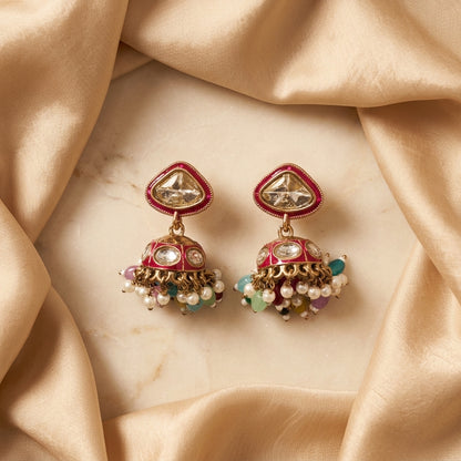 Elegant Gold Tone Chandelier Earrings
