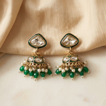 Elegant Gold Tone Chandelier Earrings
