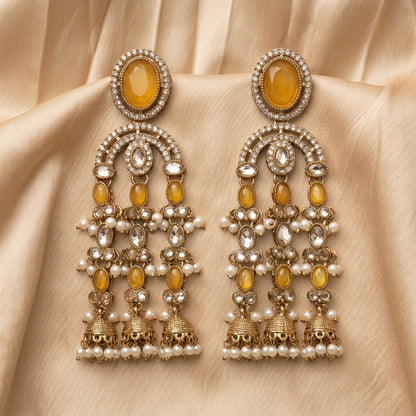 Regal Multi-Tiered Chandelier Earrings