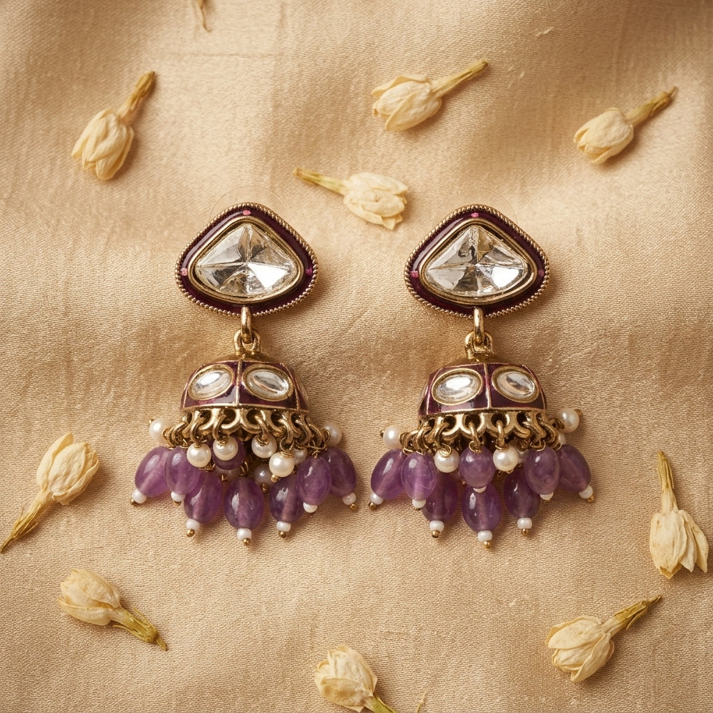 Elegant Gold Tone Chandelier Earrings