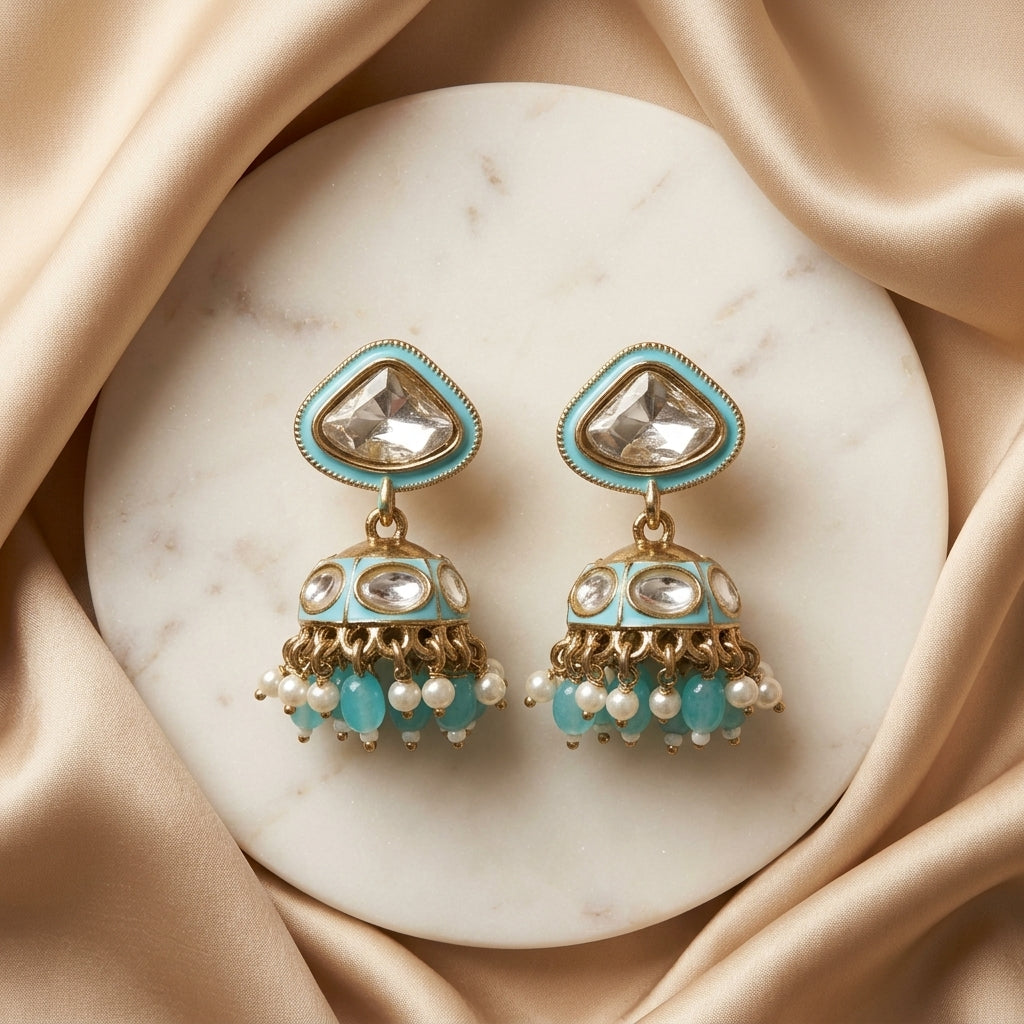 Elegant Gold Tone Chandelier Earrings