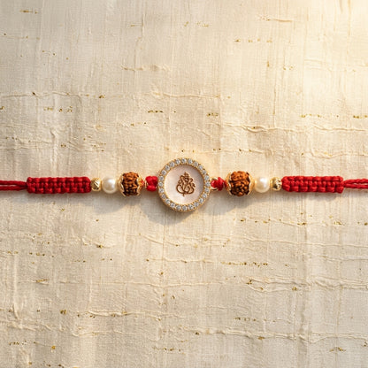 Divine Ganesha & Rudraksha Rakhi