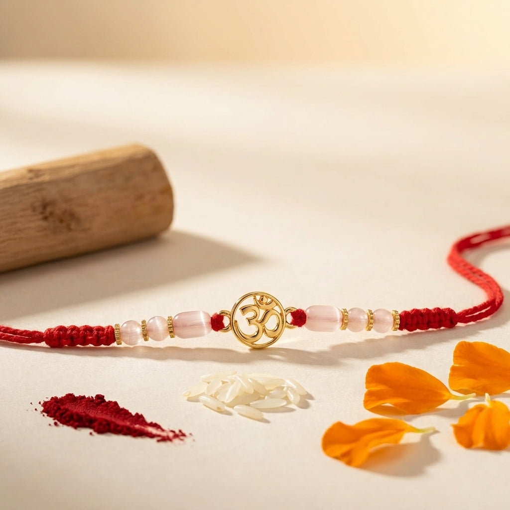 Sacred Om Gold-Tone Rakhi