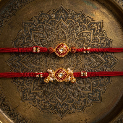 Kundan & Meenakari Bhai Bhabhi Rakhi